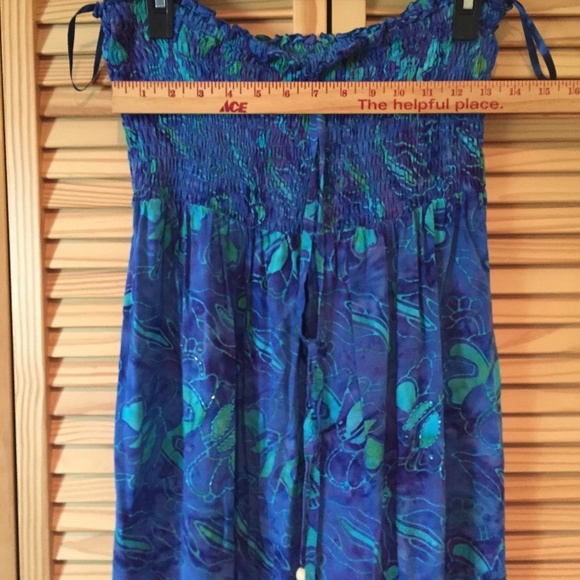 Beautiful Handpainted Batik smocked Tube-top Dress - Picture 9 of 11
